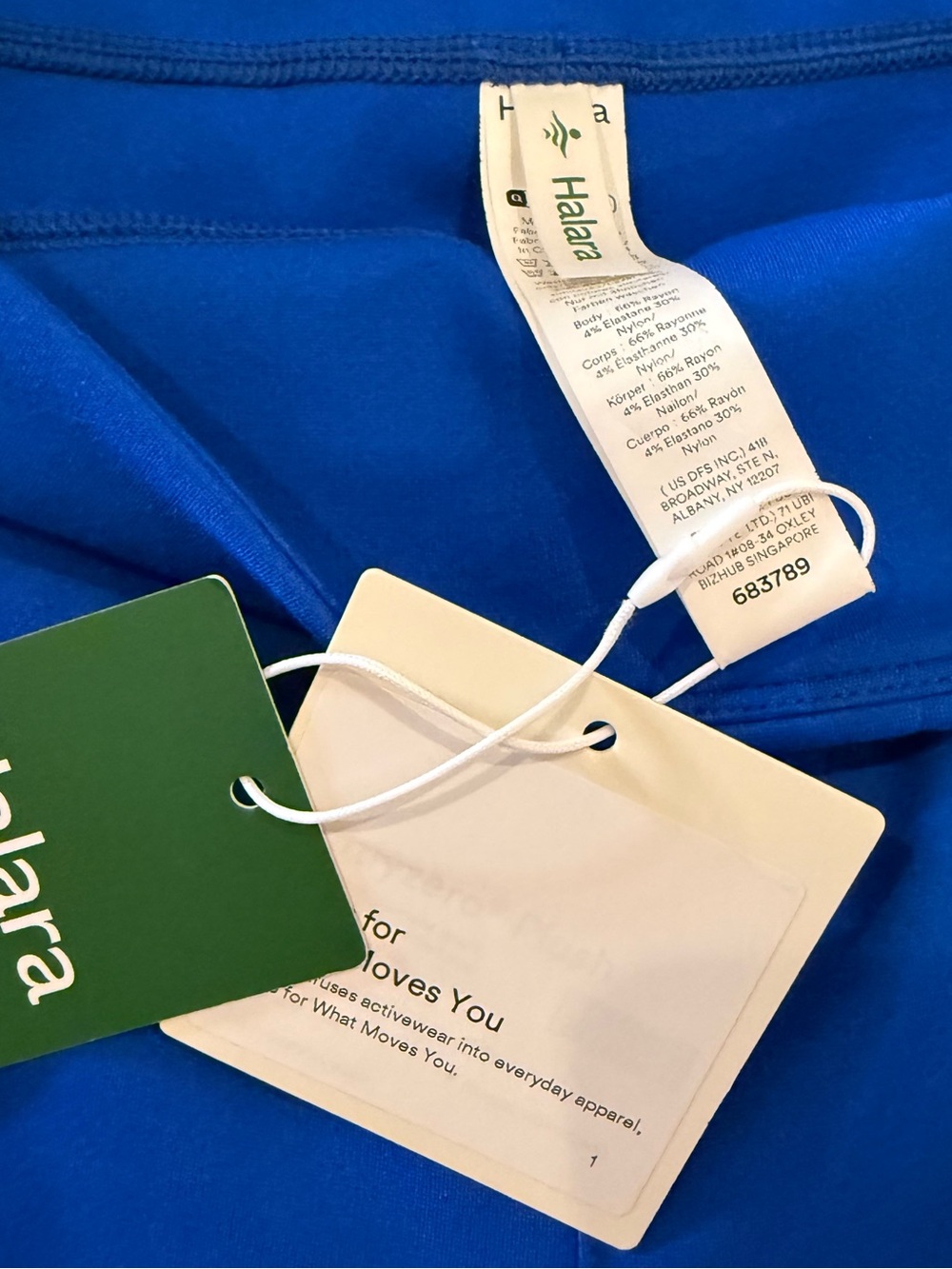 HALARA NWT Vibrant Cobalt Electric Blue Wide Leg Lounge Pants Size Large - Picture 2 of 11